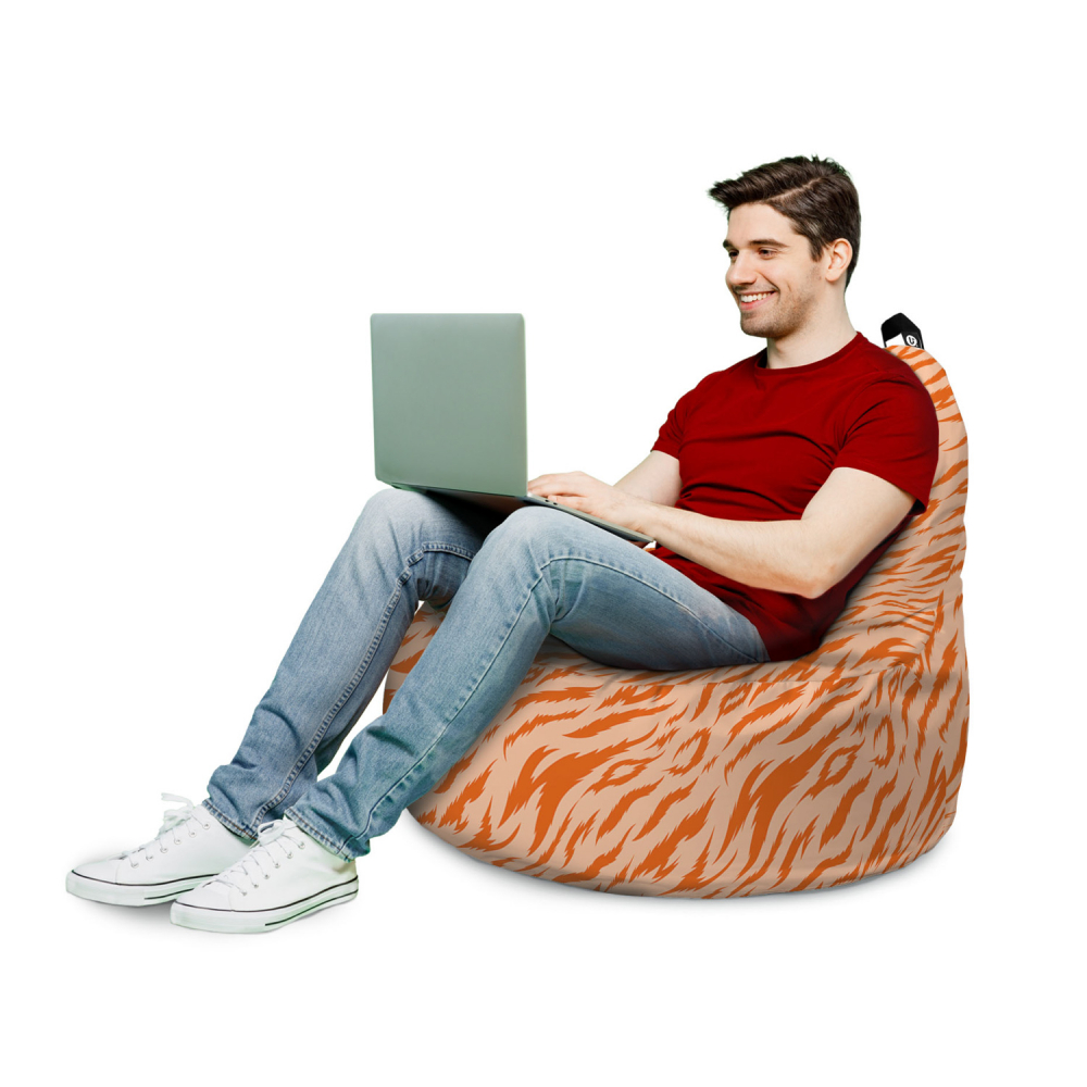 Fotoliu Updeco Puf Bean Bag tip Big Chill tigre orange - 2