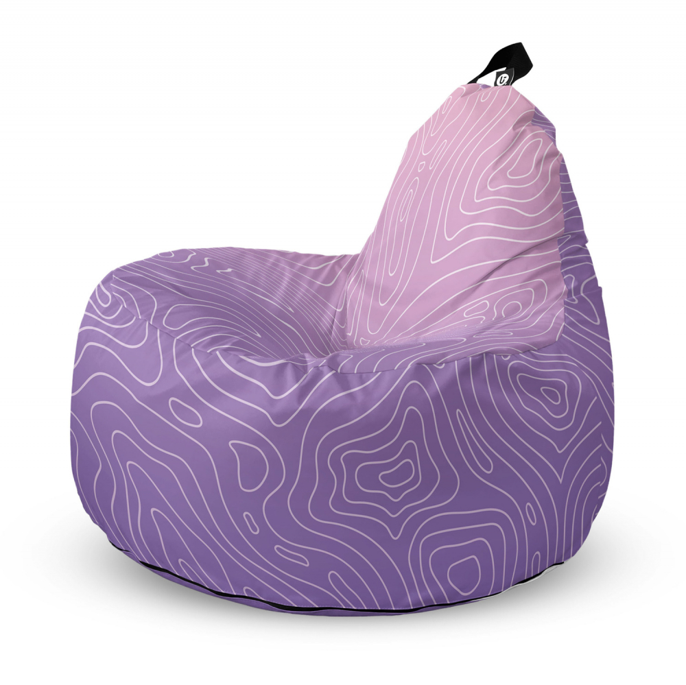 Fotoliu Updeco Puf Bean Bag tip Big Chill topografic mov - 4