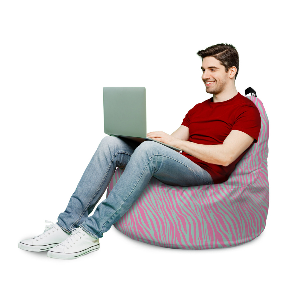 Fotoliu Updeco Puf Bean Bag tip Big Chill zebra blue - 2