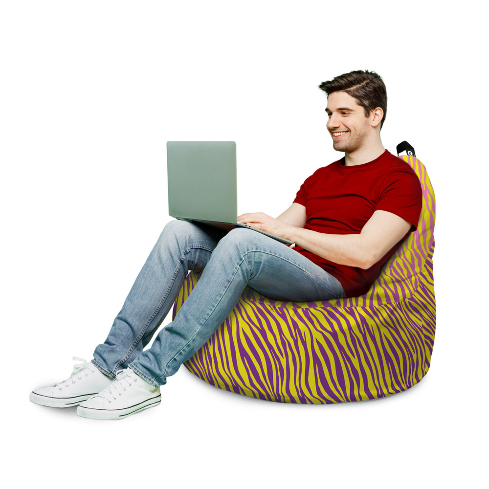 Fotoliu Updeco Puf Bean Bag tip Big Chill zebra gradient bright - 2 | YEO