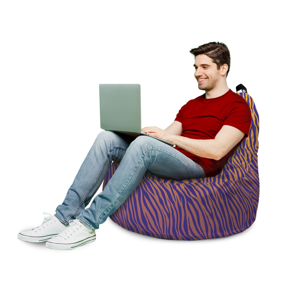 Fotoliu Updeco Puf Bean Bag tip Big Chill zebra gradient dark - 2