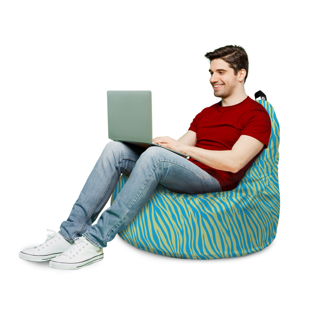 Fotoliu Updeco Puf Bean Bag tip Big Chill zebra green - 2