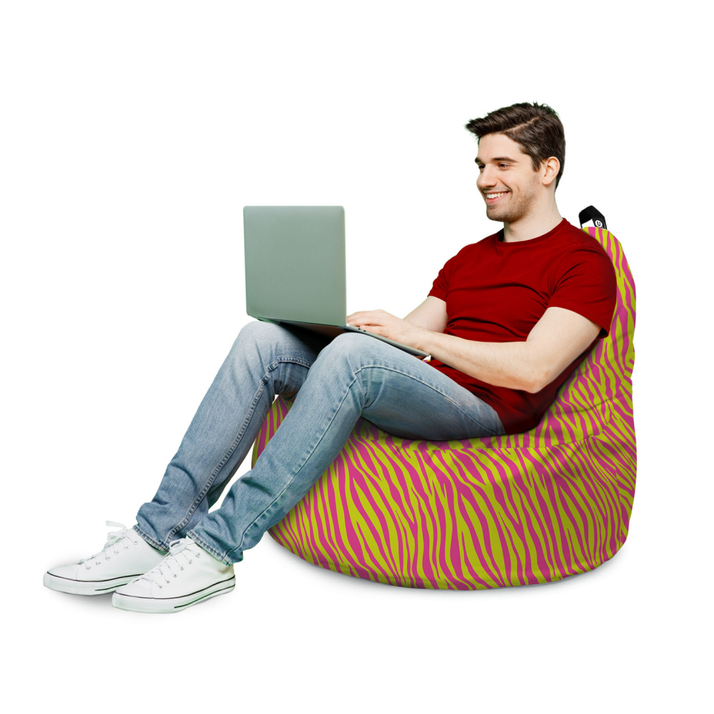 Fotoliu Updeco Puf Bean Bag tip Big Chill zebra pink - 2