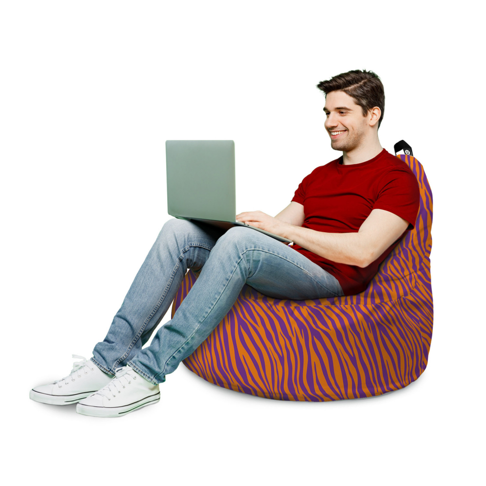 Fotoliu Updeco Puf Bean Bag tip Big Chill zebra purple - 2 | YEO