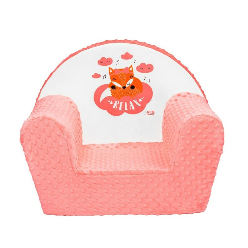 Fotoliu din burete New Baby din tesatura minky Fox Salmon - 5