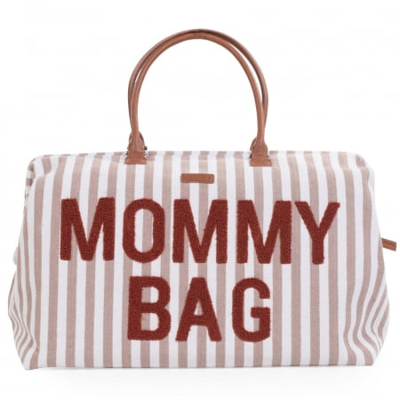 Geanta de infasat Childhome Mommy Bag nude alb - 6