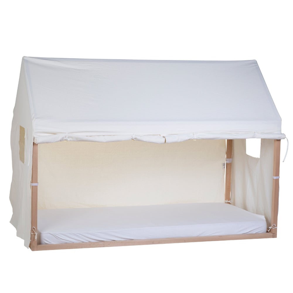 Husa cadru pat casuta Childhome 90x200 cm alb - 2 | YEO