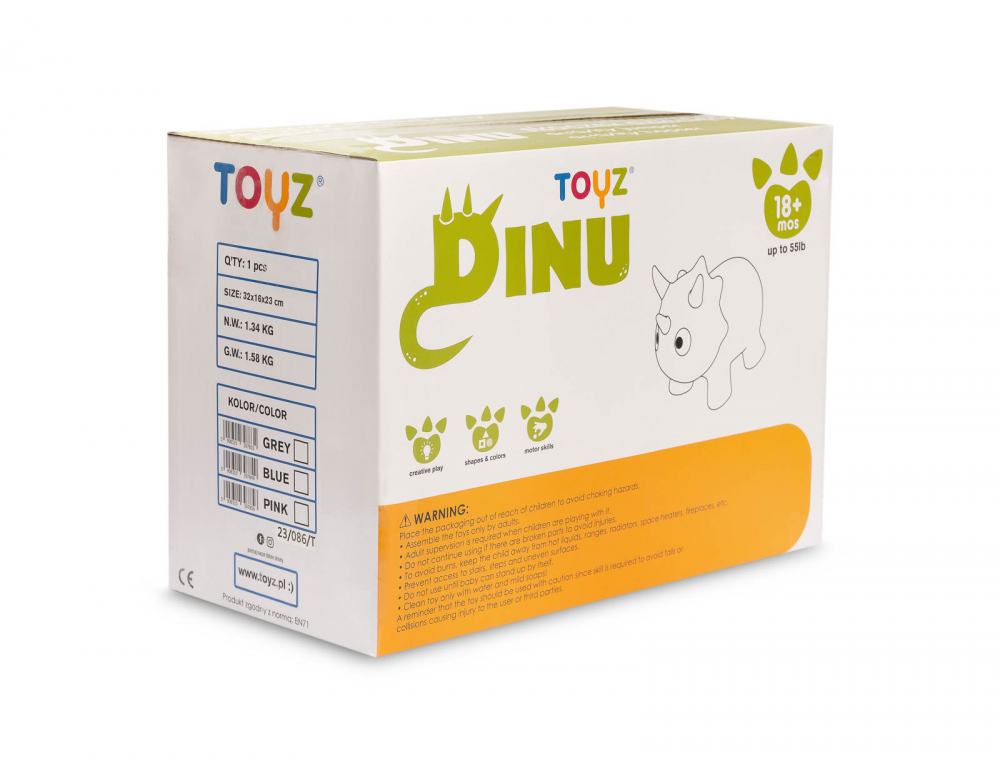 Jumper gonflabil dinozaur pentru copii Toyz Dinu gri - 2 | YEO