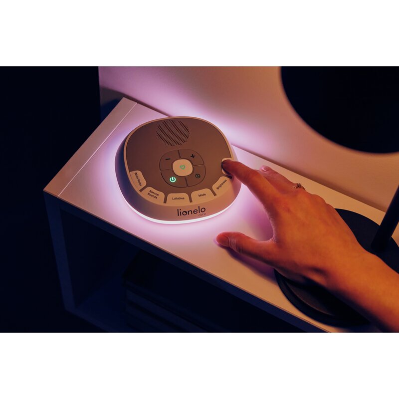 Lampa de veghe Lionelo BabyNap 2 in 1 Wireless cu sunete si melodii de leagan alb - 5