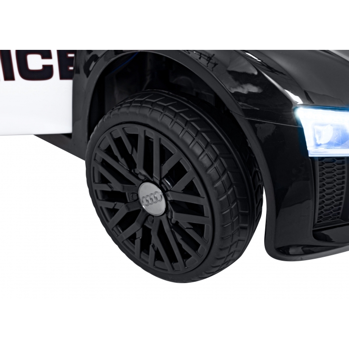 Masinuta electrica cu telecomanda Audi R8 Police negru - 1