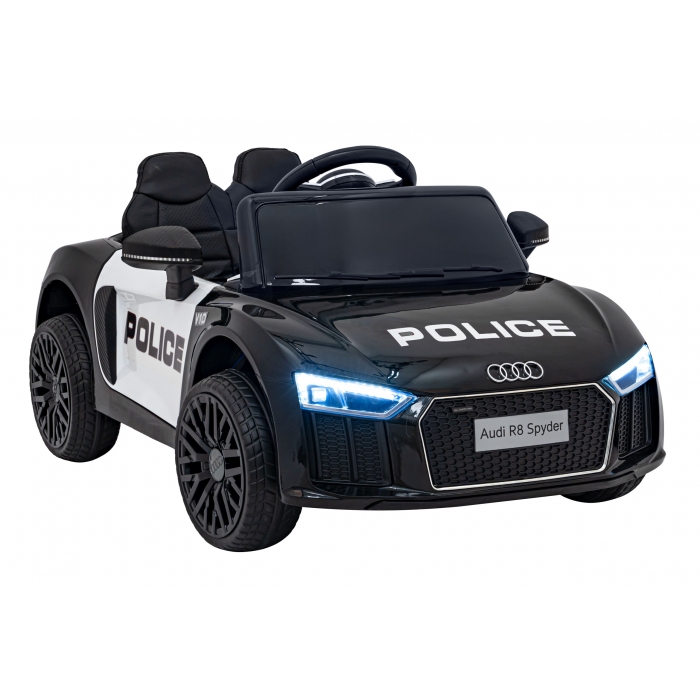 Masinuta electrica cu telecomanda Audi R8 Police negru - 7