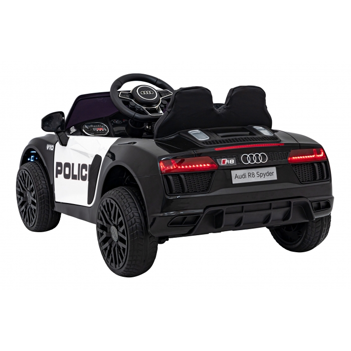 Masinuta electrica cu telecomanda Audi R8 Police negru - 10