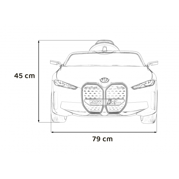 Masinuta electrica cu telecomanda BMW I4 albastru - 10