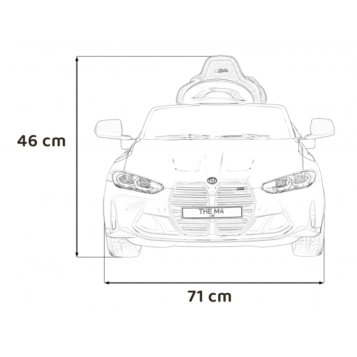 Masinuta electrica cu telecomanda BMW M4 alb - 4