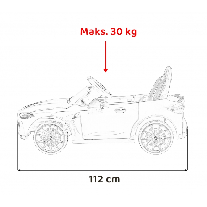 Masinuta electrica cu telecomanda BMW M4 alb - 7