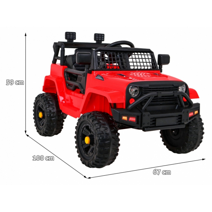 Masinuta electrica cu telecomanda Jeep Dark Night rosu - 8