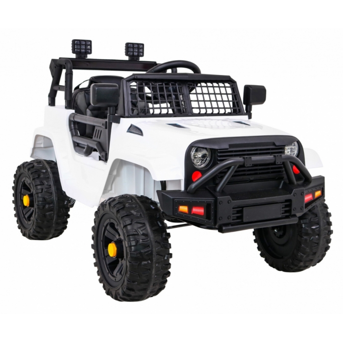 Masinuta electrica cu telecomanda Jeep Dark Night alb - 1