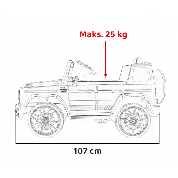 Masinuta electrica cu telecomanda Mercedes AMG G63 negru