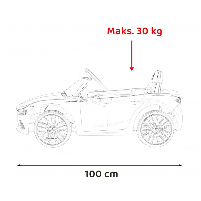 Masinuta electrica cu telecomanda Maserati Ghibli negru - 3 | YEO