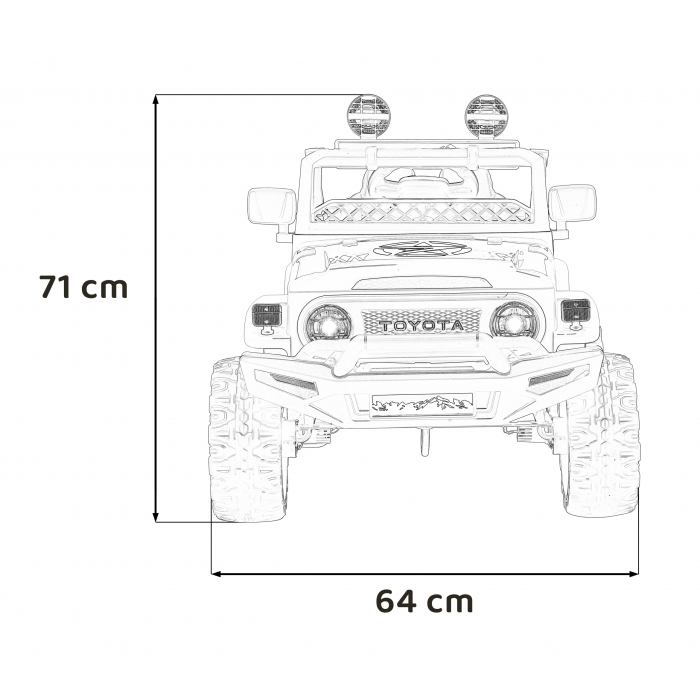 Masinuta electrica cu telecomanda Toyota FJ Cruiser 4x4 roz