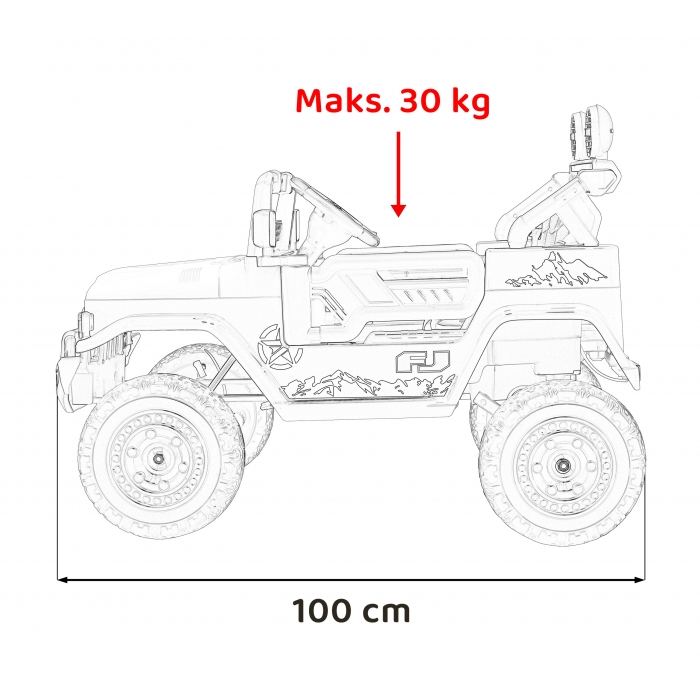 Masinuta electrica cu telecomanda Toyota FJ Cruiser 4x4 roz - 1 | YEO