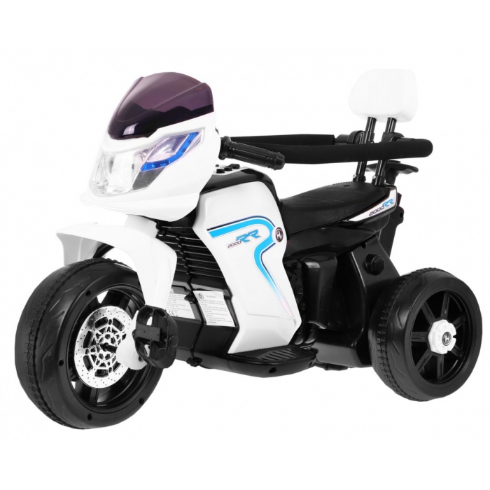 Motocicleta 3 in 1 electrica 78x39x59 cm alb - 4