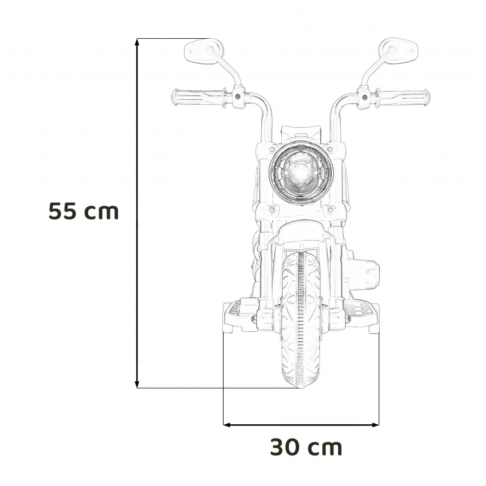 Motocicleta electrica Chopper Faster AHL008 78x30x55 cm rosu - 8