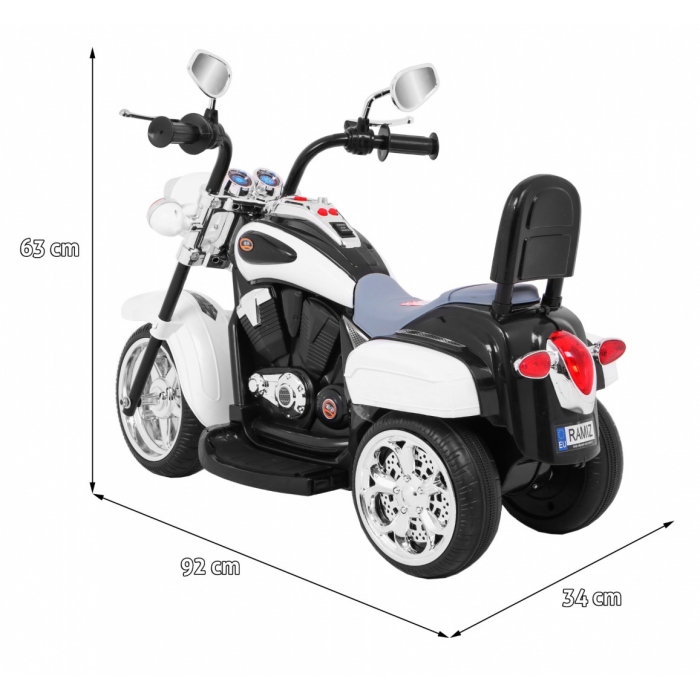 Motocicleta electrica Chopper NightBike TR1501 92x34x63 cm alb - 2