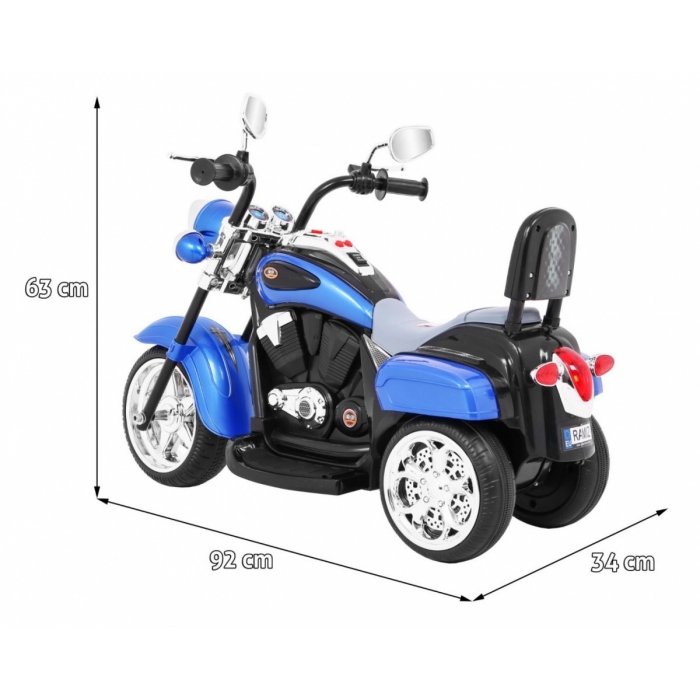 Motocicleta electrica Chopper NightBike TR1501 92x34x63 cm albastru - 2