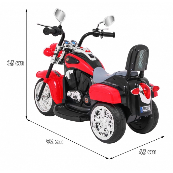 Motocicleta electrica Chopper NightBike TR1501 92x34x63 cm rosu - 2