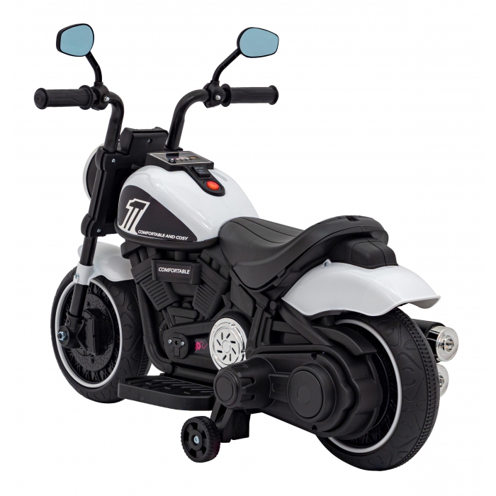 Motocicleta electrica Chopper Faster AHL008 78x30x55 cm alb 20W - 4