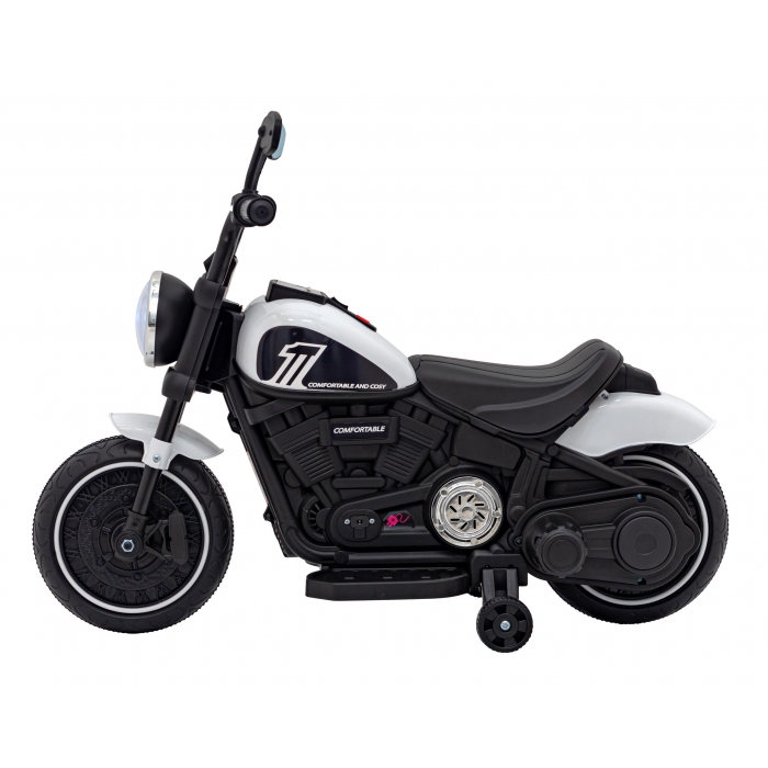 Motocicleta electrica Chopper Faster AHL008 78x30x55 cm alb - 5