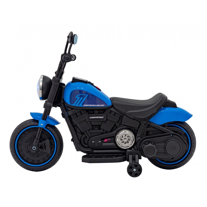 Motocicleta electrica Chopper Faster AHL008 78x30x55 cm albastru 20W - 5