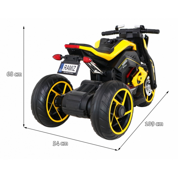 Motocicleta electrica Future LL8001-A 109x54x68 cm galben - 4