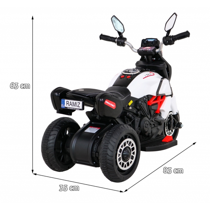 Motocicleta electrica Fast Tourist 83x35x63 cm alb 18W - 5