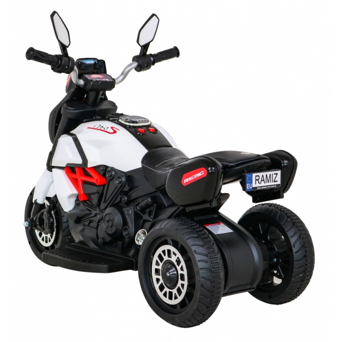 Motocicleta electrica Fast Tourist 83x35x63 cm alb - 8