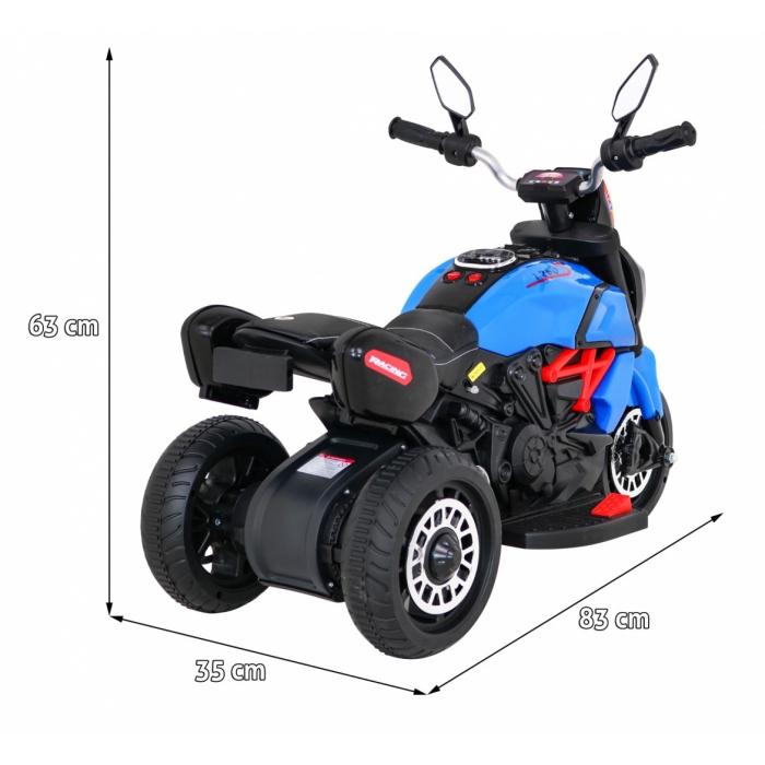 Motocicleta electrica Fast Tourist 83x35x63 cm albastru - 3