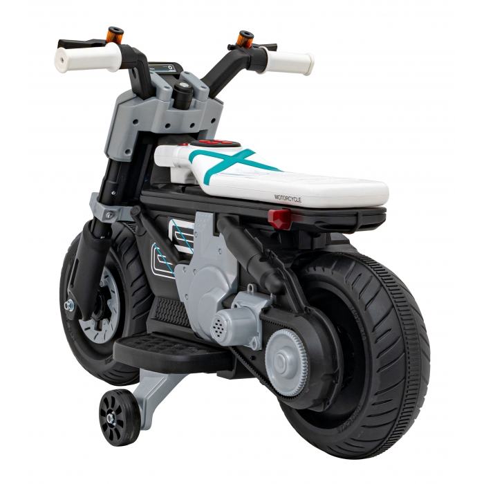 Motocicleta electrica Future QLS-805 cu 2 roti ajutatoare 88x46x56 cm alb 25W