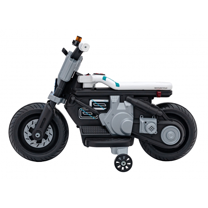 Motocicleta electrica Future QLS-805 cu 2 roti ajutatoare 88x46x56 cm alb - 7