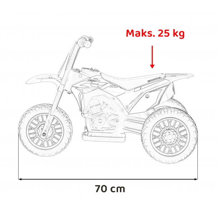 Motocicleta electrica Honda CRF 450R 70x41x50 cm rosu - 9