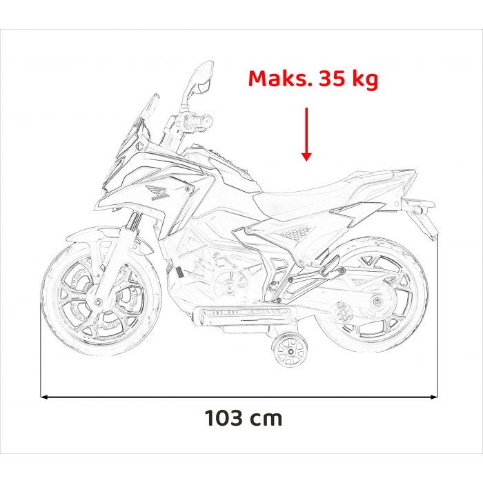 Motocicleta electrica Honda NC750X 103x41x74 cm galben - 2