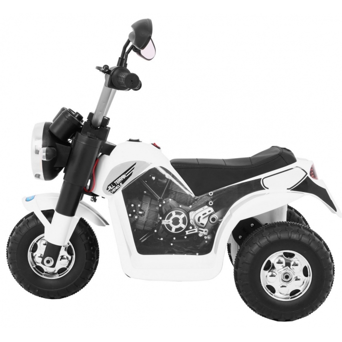 Motocicleta electrica MiniBike 71x53x57 cm alb - 3