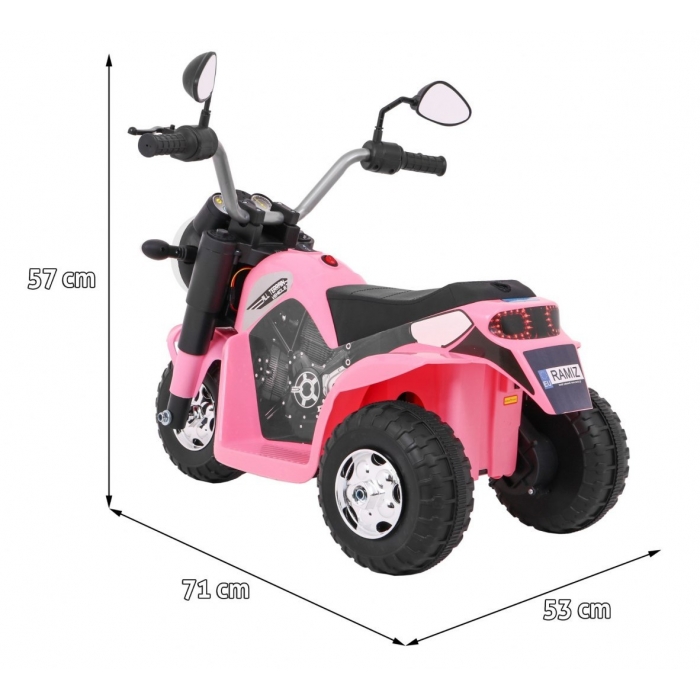 Motocicleta electrica MiniBike 71x53x57 cm roz - 1