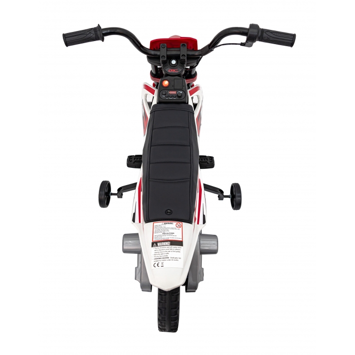 Motocicleta electrica Pantone 361C cu 2 roti ajutatoare 108x59x72 cm rosu 60W - 8