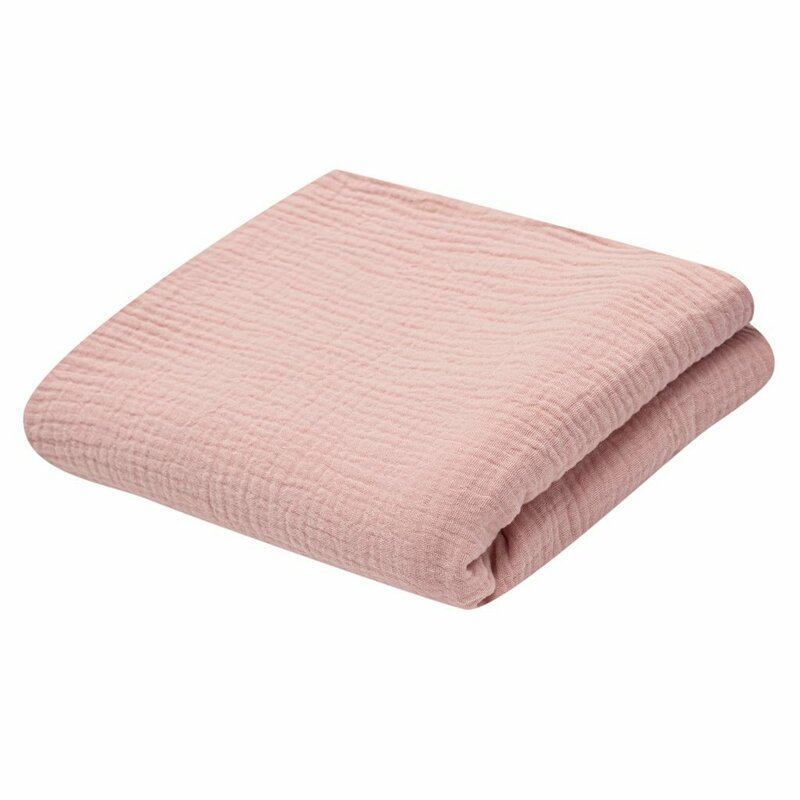 Paturica bebe New Baby 70x100 cm din muselina pink - 2 | YEO