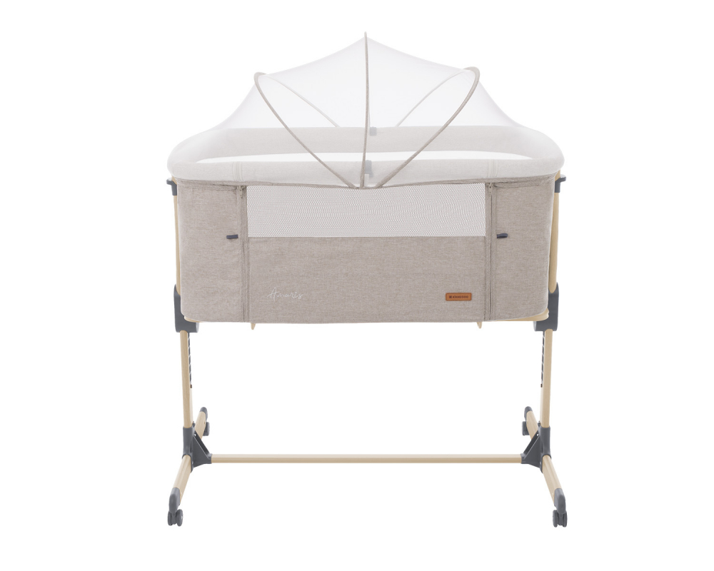 Patut Co-Sleeper cu roti si inaltime reglabila KikkaBoo Amaris Beige - 1