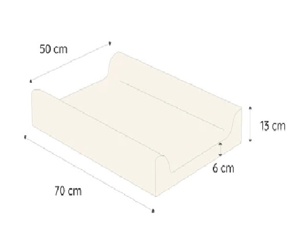 Saltea de infasat cu spate intarit si margini de protectie 50x70 cm Montana grey