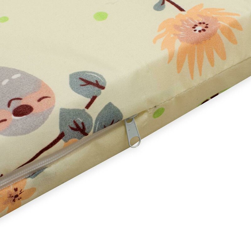 Saltea patut bebe New Baby Zoo din spuma cu husa detasabila 120x60x5 cm multicolor - 1