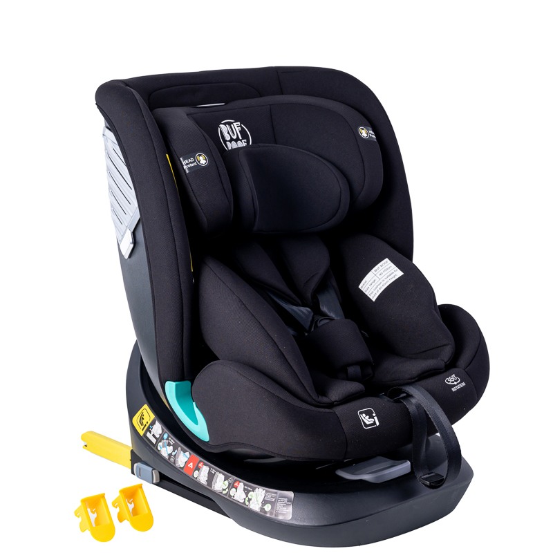 Scaun auto Deluxe Buf Boof i-Size cu isofix rotativ 360 grade 40-150 cm Saphir Black - 3