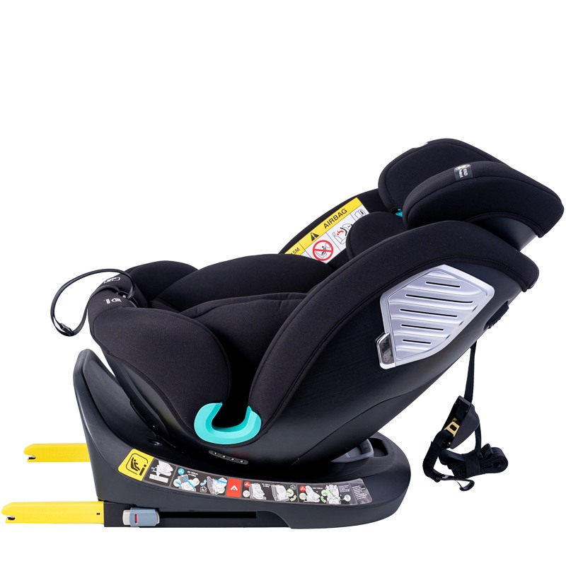 Scaun auto Deluxe Buf Boof i-Size cu isofix rotativ 360 grade 40-150 cm Saphir Black - 5